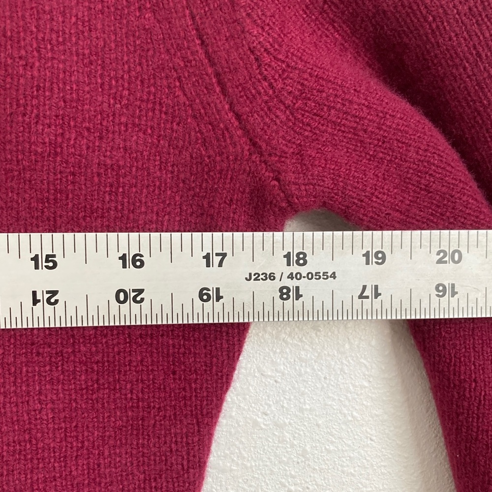 J. Crew Milano-stitch cinched-waist cardigan with‎ embellished buttons Small red - Picture 4 of 8